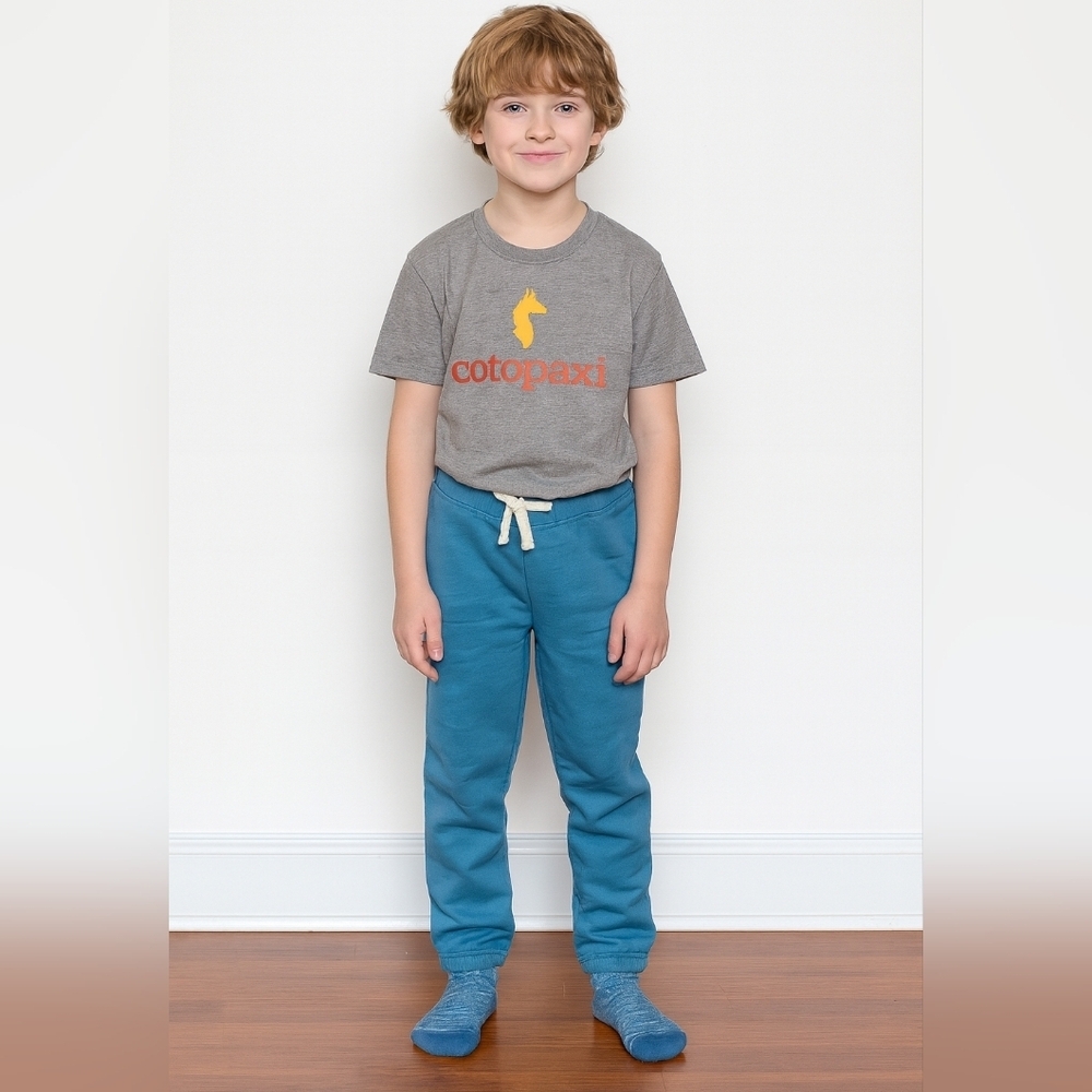 NWT Cotopaxi Kids Organic Sweatpants-Blue Spruce